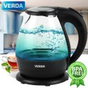 Verda Wasserkocher aus Glass 1,5L 2200W mit Kalkfilter SN0615L