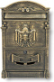 Verda Retro Briefkasten aus pulverbeschichtetem Aluguss, Gold Matt SN3663-3