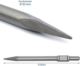 Verda Profi Spitzmeißel 410 mm für Abbruchhammer mit 30 mm SDS-HEX Sechskant Aufnahme SN1410