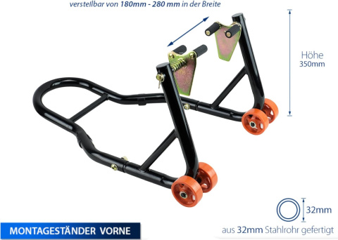 SET Motorradständer Motorrad Montageständer VORNE + HINTEN | V-Typ – Motorradheber-Set für Vorder- und Hinterrad SN1705 SET Motorradständer Motorrad Montageständer VORNE + HINTEN | V-Typ – Motorradheber-Set für Vorder- und Hinterrad SN1705
