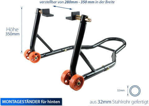 Verda Motorradständer Set VORNE + HINTEN Motorrad Montageständer | L-Form und V-Typ SN1706 Verda Motorradständer Set VORNE + HINTEN Motorrad Montageständer | L-Form und V-Typ SN1706